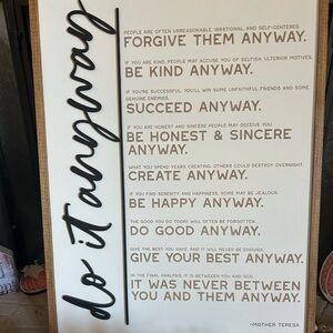 Do It Anyway Inspirational Wall Art